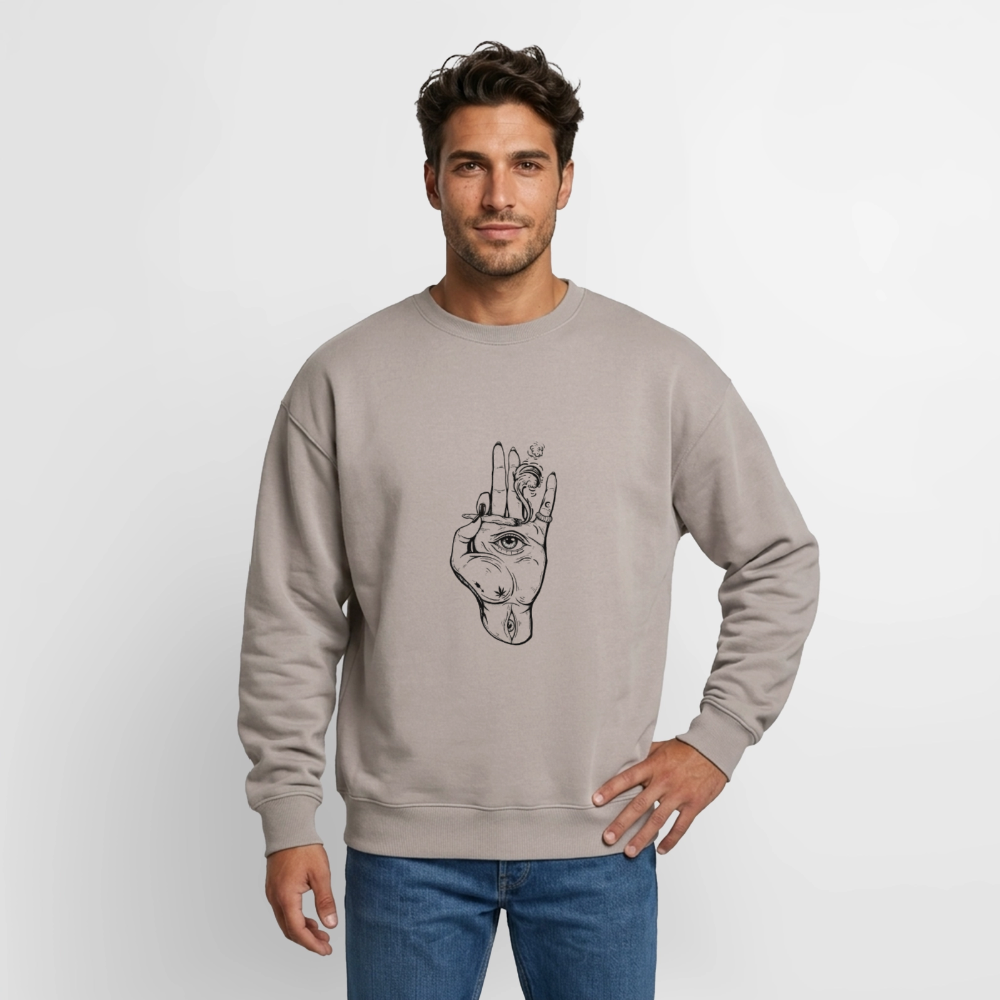 Oversized Heavyweight Unisex Sweatshirt - Taupe