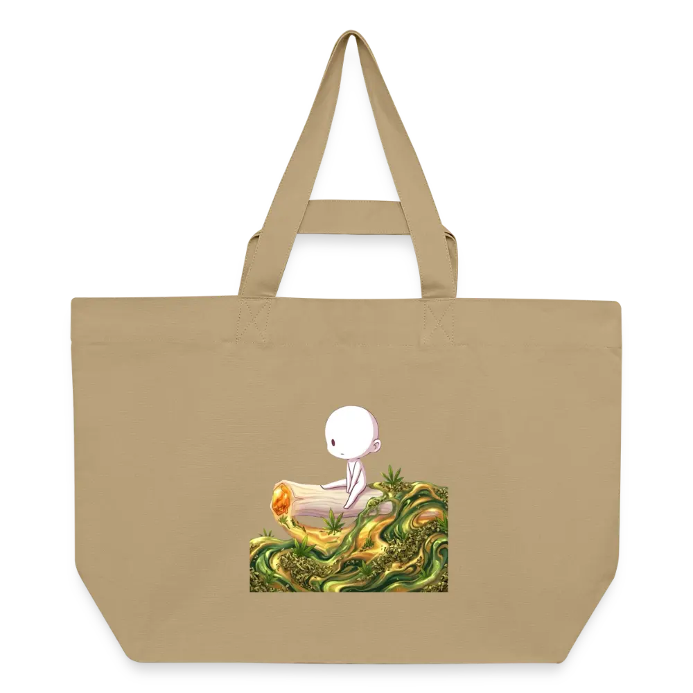 Chillin on a Joint Recycelte Shopping Bag - Karamell 
