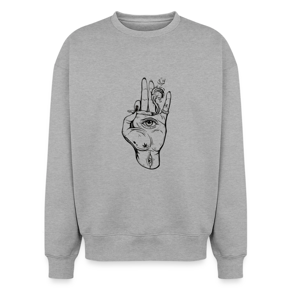 Oversized Heavyweight Unisex Sweatshirt - Grau meliert