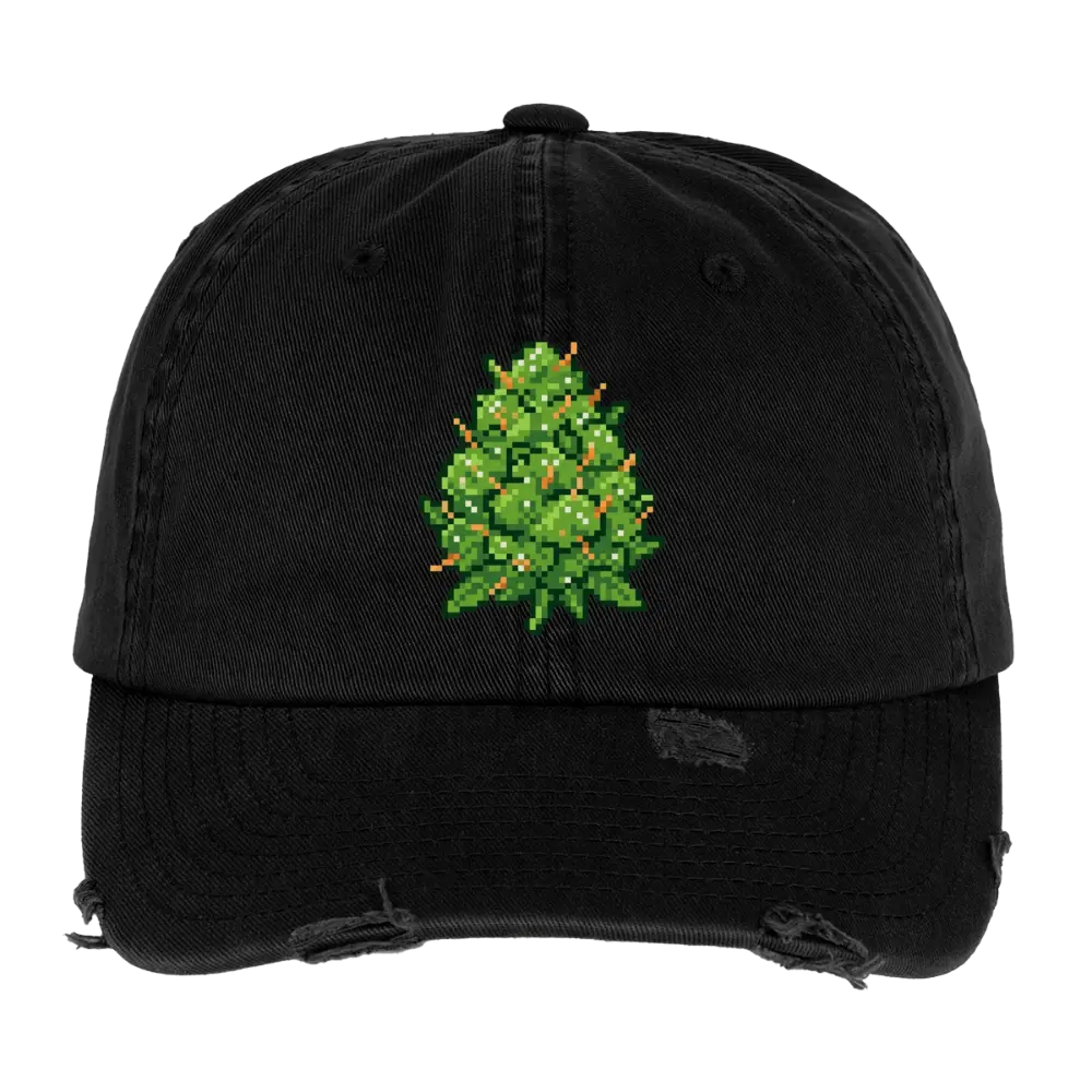 Pixel Knolle Destroyed Cap - Schwarz
