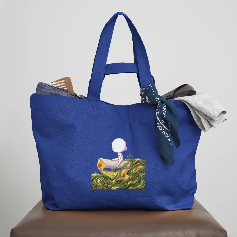 Chillin on a Joint Recycelte Shopping Bag - Dunkelblau