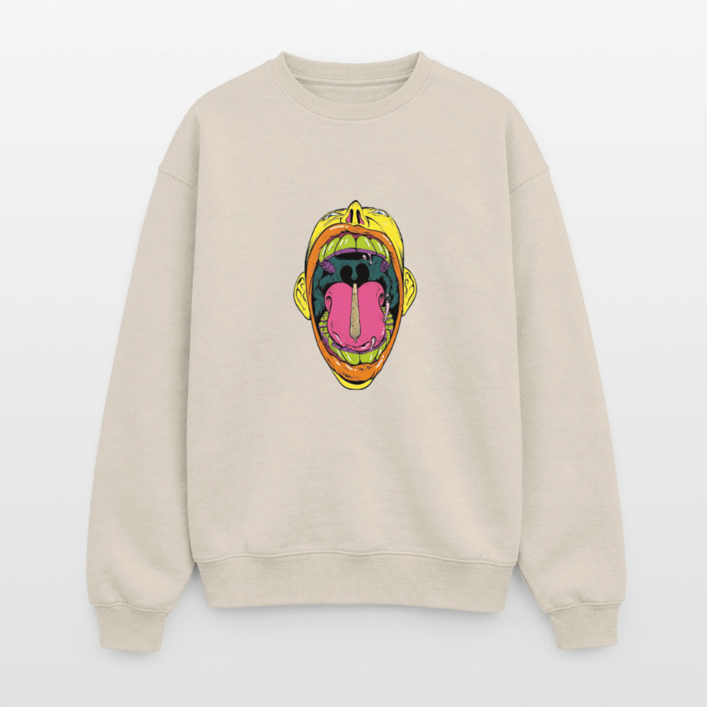 Oversized Heavyweight Unisex Sweatshirt - Beige