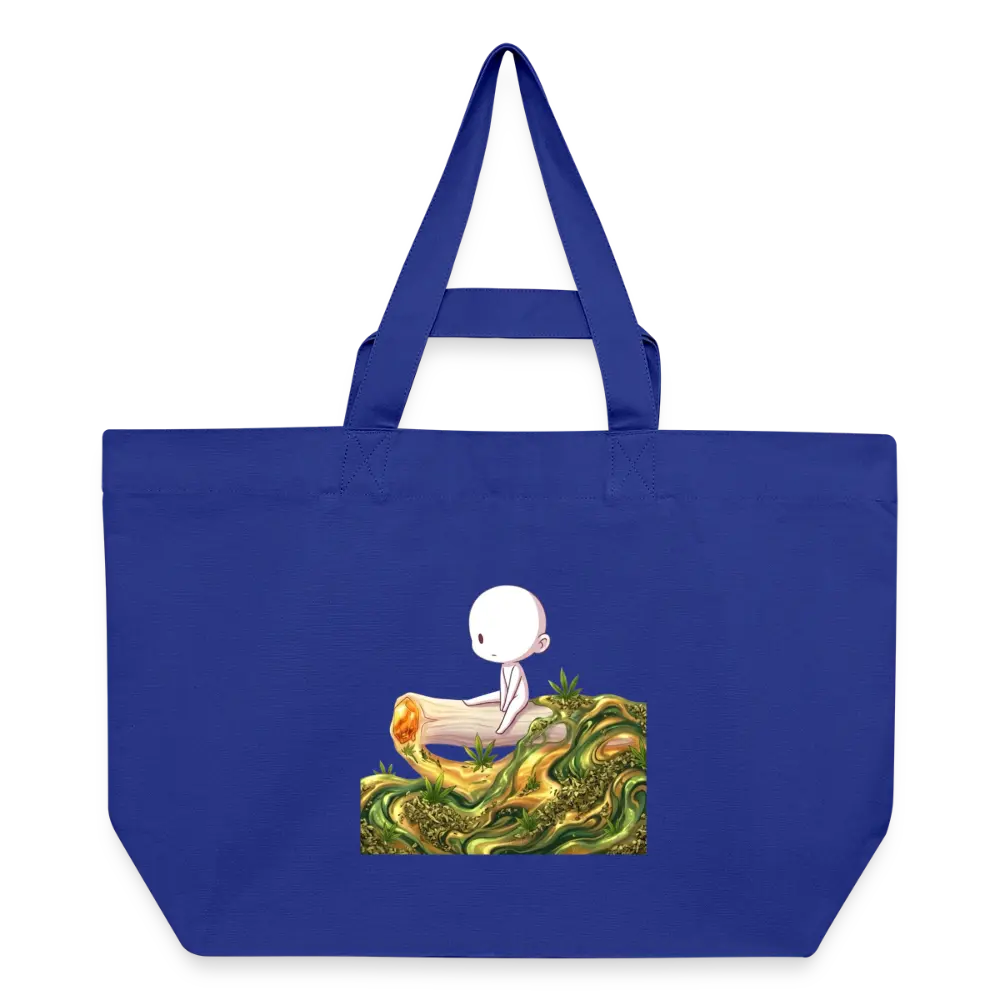 Chillin on a Joint Recycelte Shopping Bag - Dunkelblau