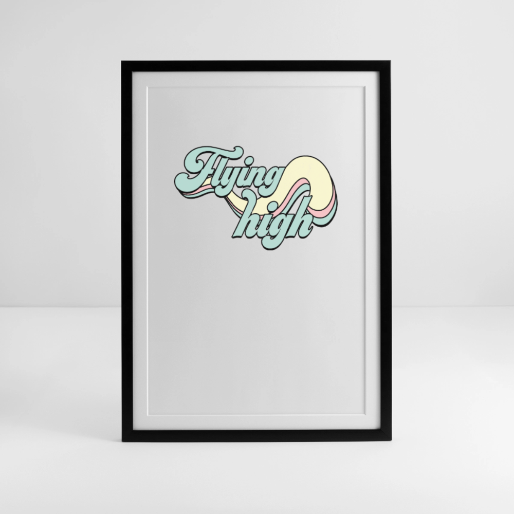 Flying high Gerahmtes Poster (49 × 69 cm) - Schwarz