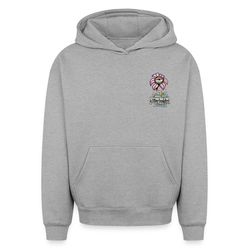Make Something Oversized Heavyweight Unisex Hoodie - Grau meliert