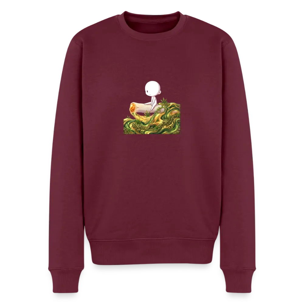 Chillin on a Joint Männer Bio Sweatshirt - Burgunderrot