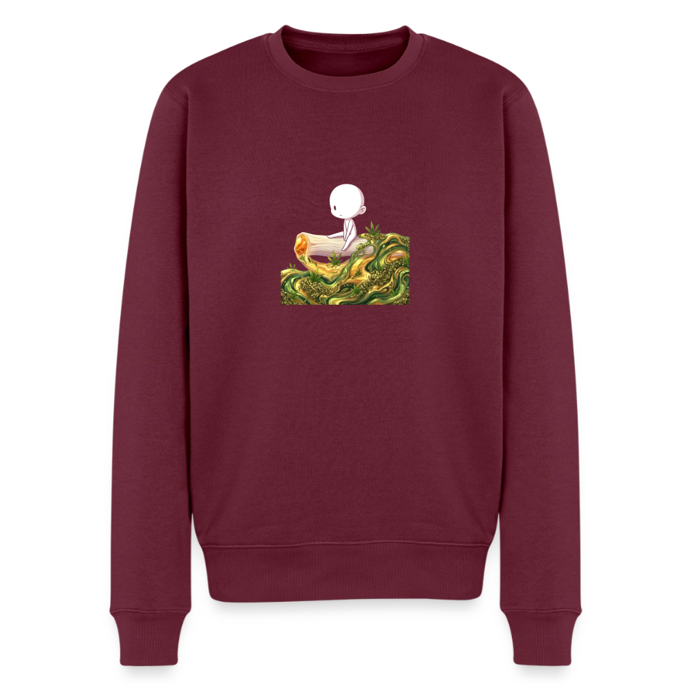 Chillin on a Joint Männer Bio Sweatshirt - Burgunderrot