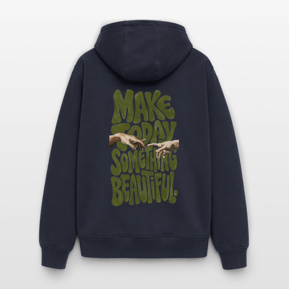 Make Something Oversized Heavyweight Unisex Hoodie - Navy
