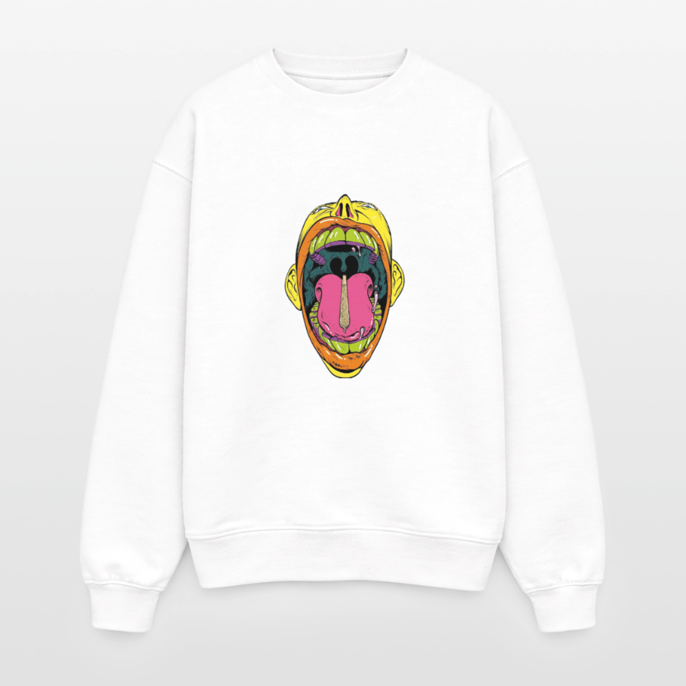 Oversized Heavyweight Unisex Sweatshirt - Weiß
