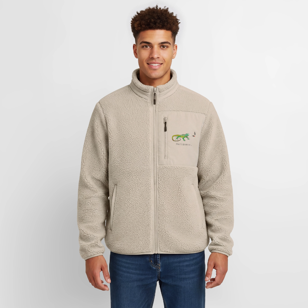 Mariguana Relaxed Fit Unisex Sherpajacke - Beige