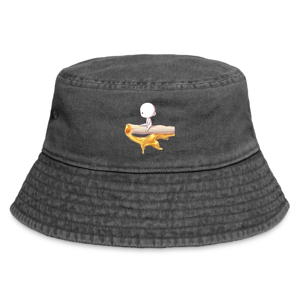 Chillin on a Joint Vintage Bucket Hat - Vintage Schwarz