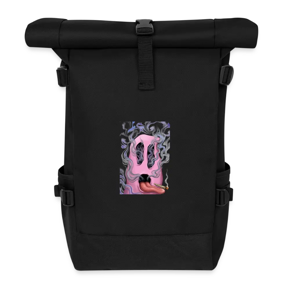 Ghostface Rolltop Rucksack - Schwarz
