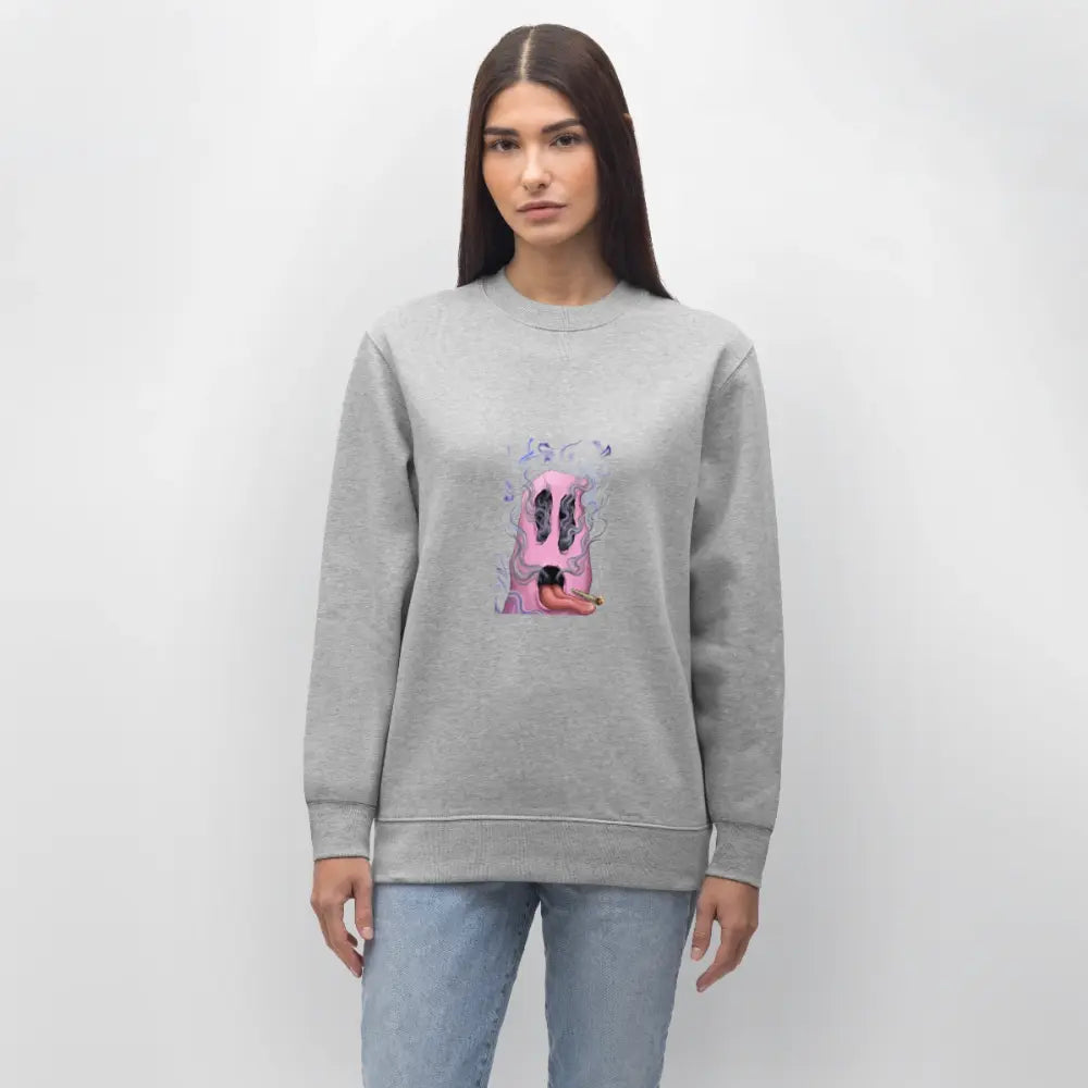 Ghostface Unisex Bio-Sweatshirt - Grau meliert