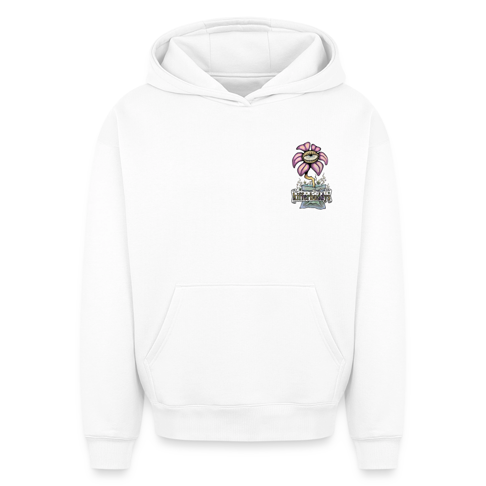 Make Something Oversized Heavyweight Unisex Hoodie - Weiß
