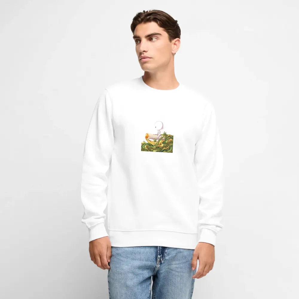 Chillin on a Joint Männer Bio Sweatshirt - Weiß
