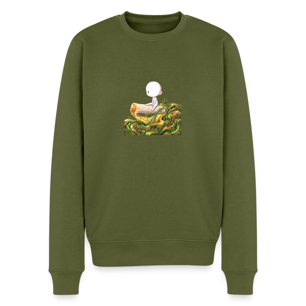 Chillin on a Joint Männer Bio Sweatshirt - Khaki