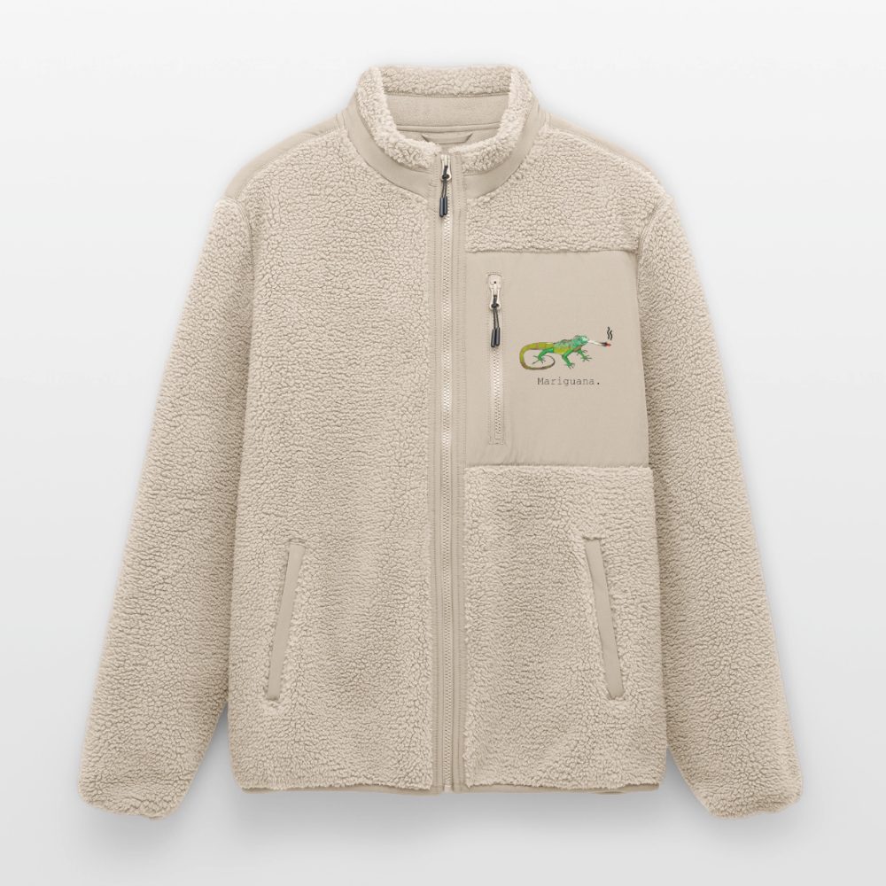 Mariguana Relaxed Fit Unisex Sherpajacke - Beige