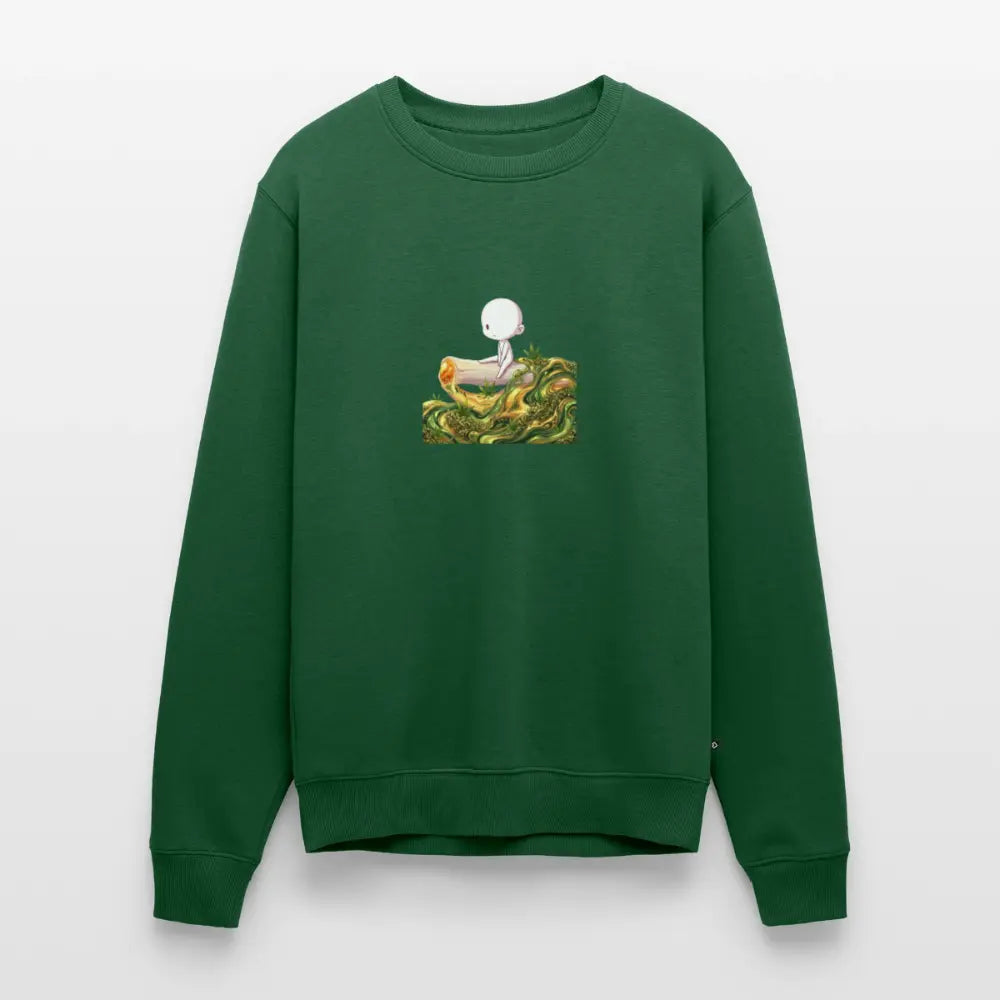 Chillin on a Joint Männer Bio Sweatshirt - Flaschengrün