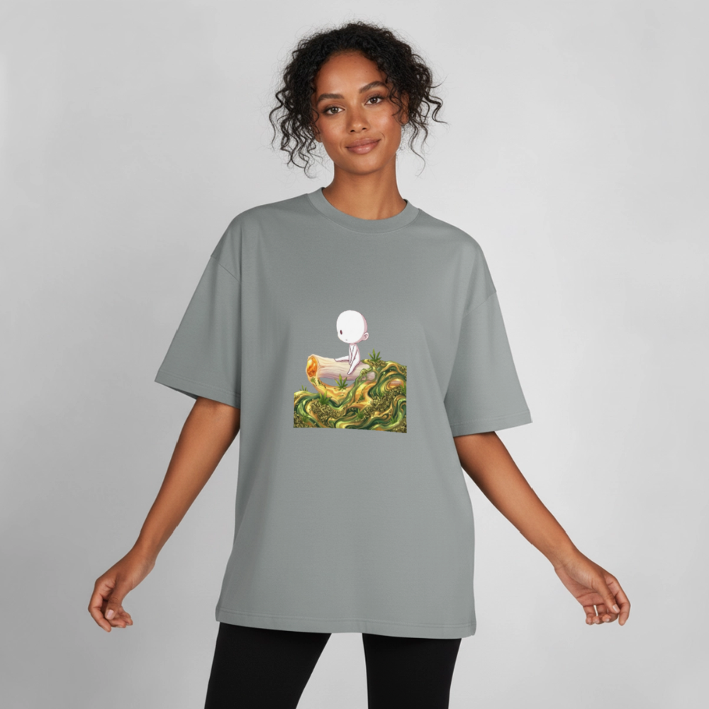 Chillin on a Joint Heavyweight BioT-Shirt - Nebelgrau