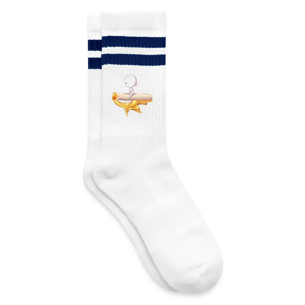 Chillin on a Joint Premium Kiffer Socken - Weiß/Navy