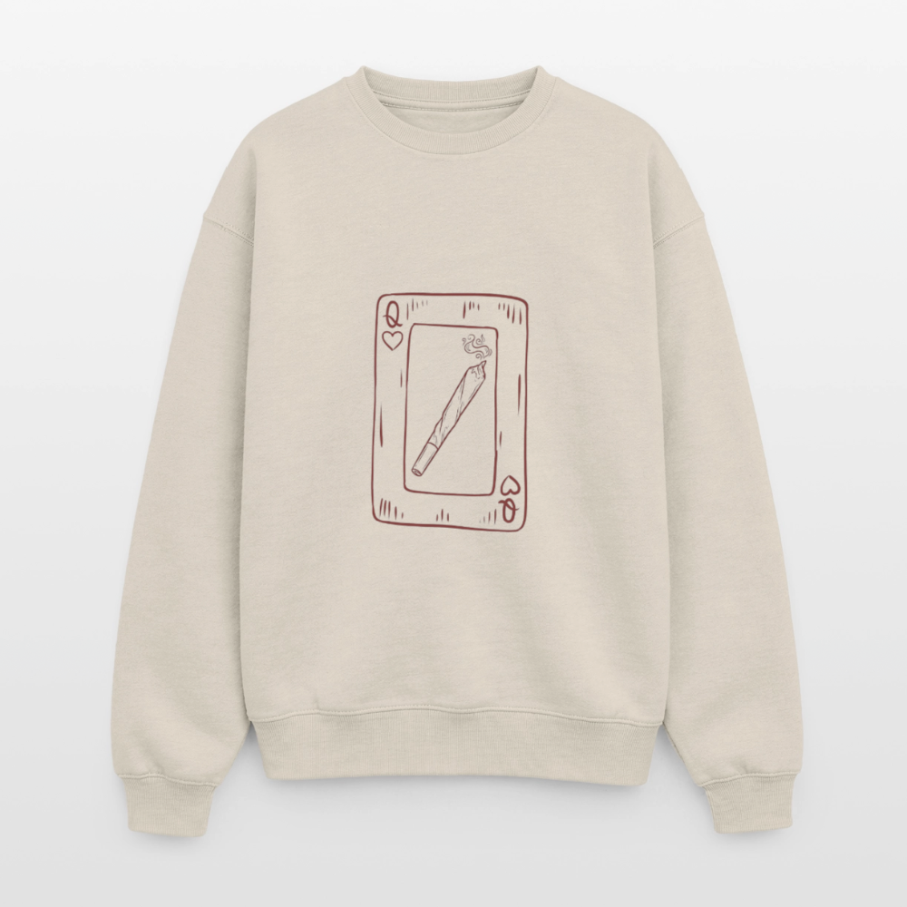 Oversized Heavyweight Unisex Sweatshirt - Beige