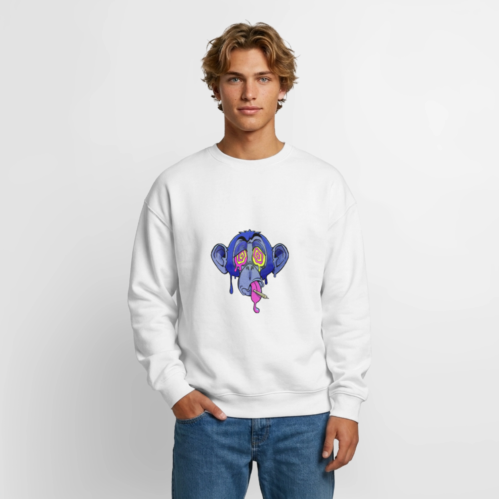 Monkey Oversized Heavyweight Unisex Sweatshirt - Weiß