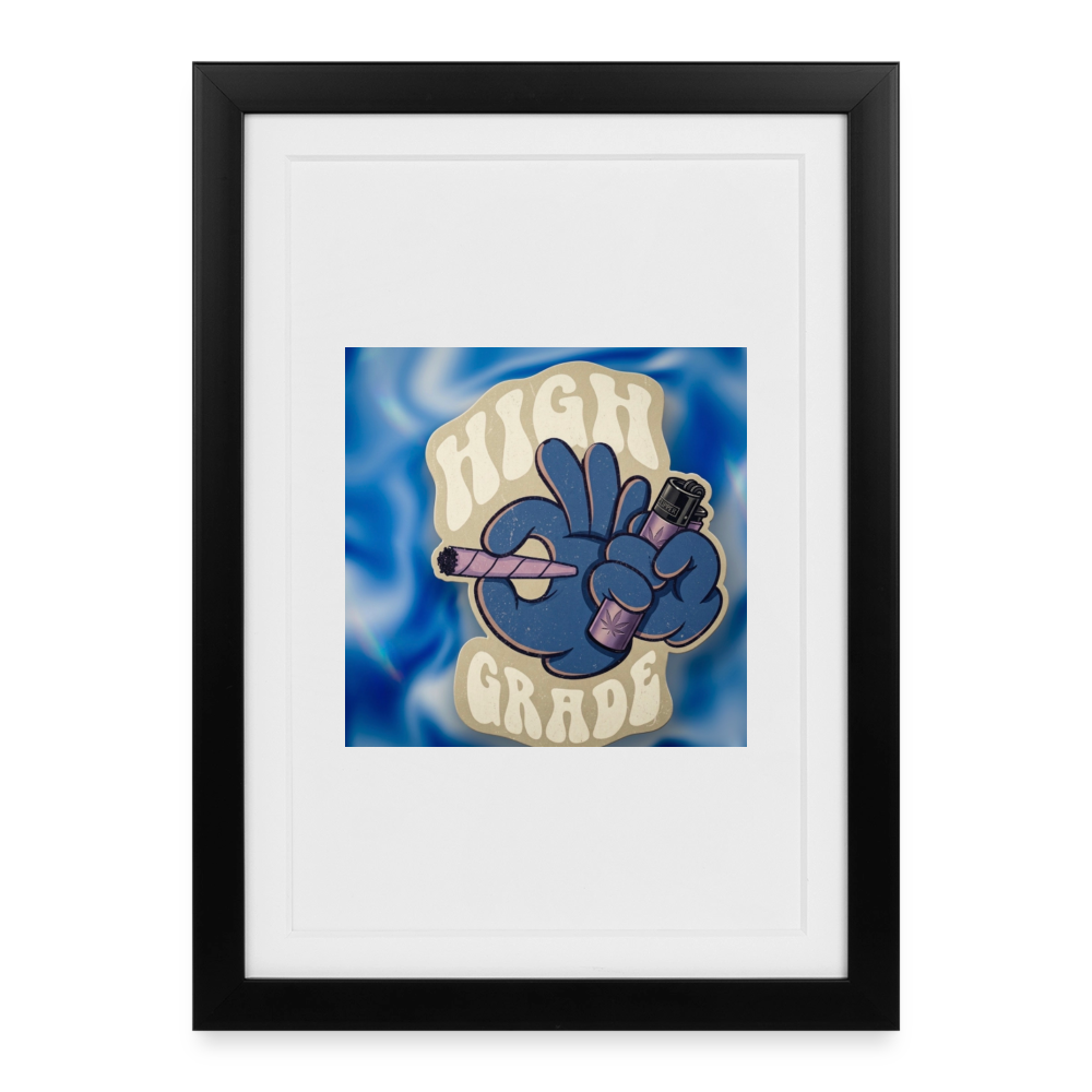 Gerahmtes Poster (27 × 37 cm) - Schwarz