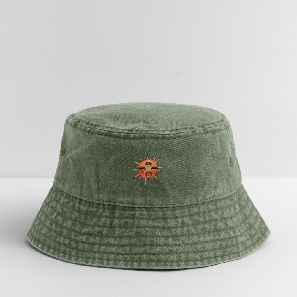 Sun Vintage Bucket Hat - Olivgrün vintage