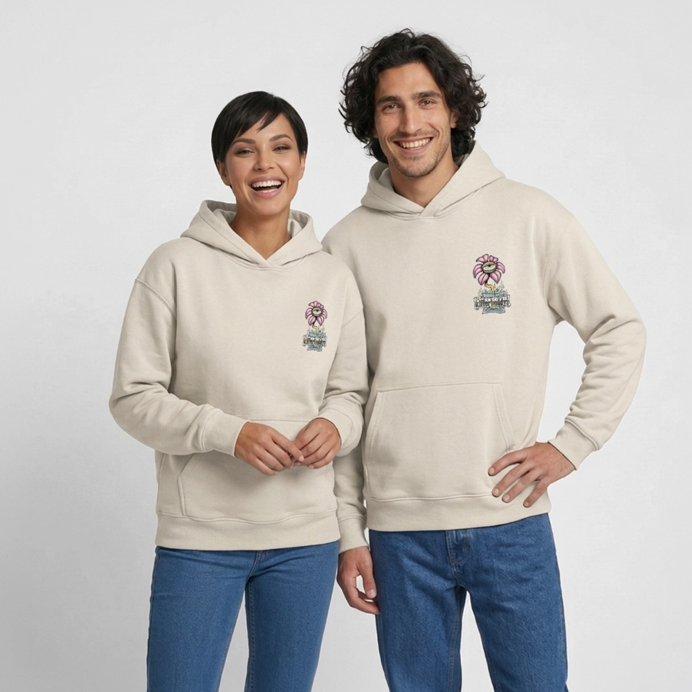Make Something Oversized Heavyweight Unisex Hoodie - Beige