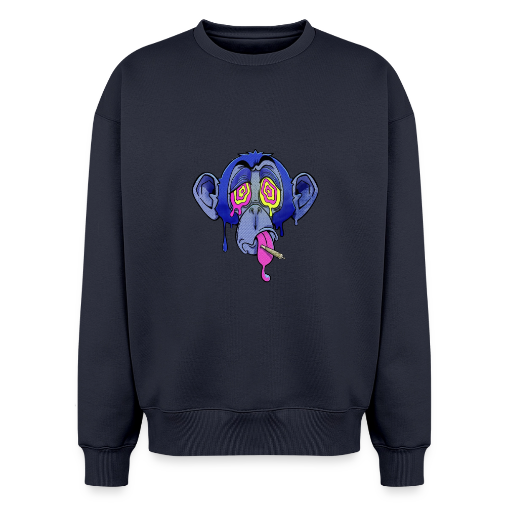 Monkey Oversized Heavyweight Unisex Sweatshirt - Navy