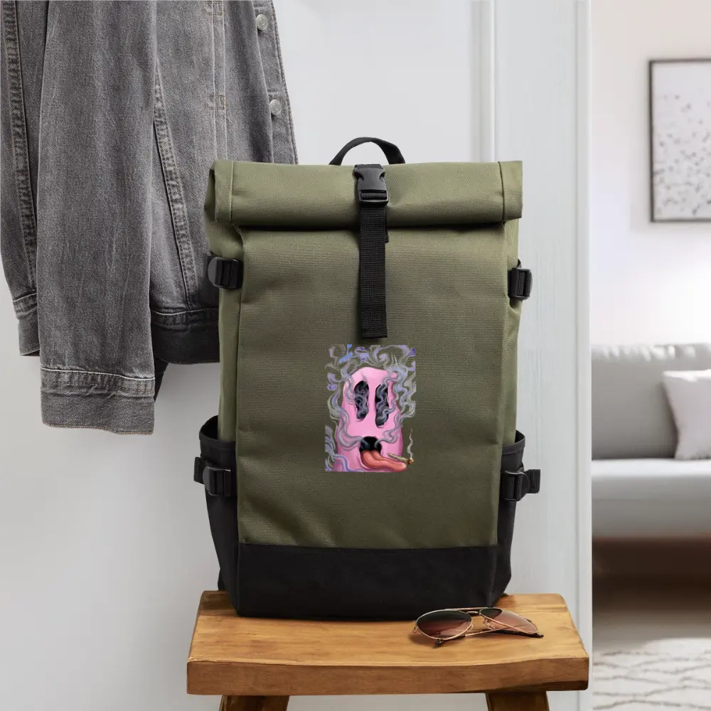 Ghostface Rolltop Rucksack - Olive/Schwarz