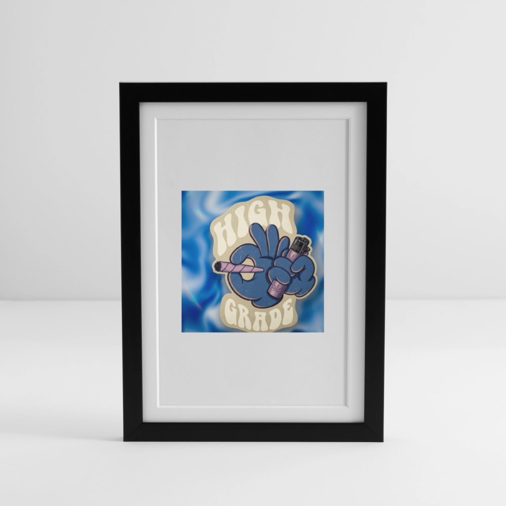 Gerahmtes Poster (27 × 37 cm) - Schwarz