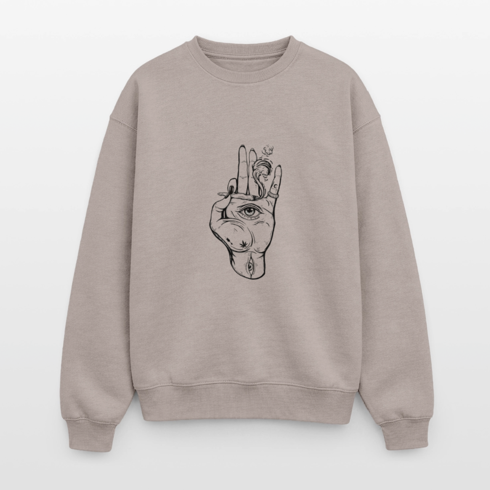 Oversized Heavyweight Unisex Sweatshirt - Taupe