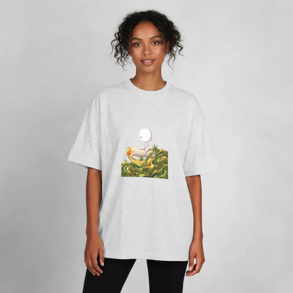 Chillin on a Joint Heavyweight BioT-Shirt - Kühles Grau meliert