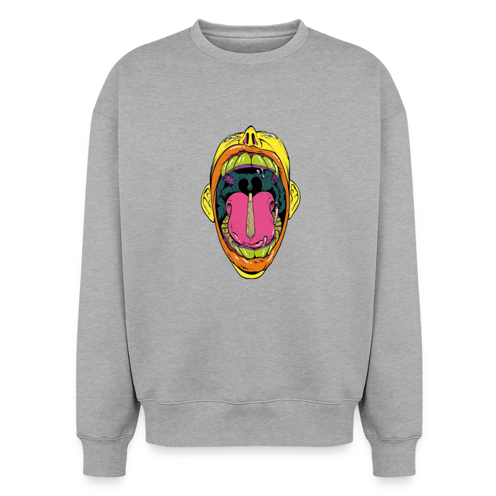 Oversized Heavyweight Unisex Sweatshirt - Grau meliert