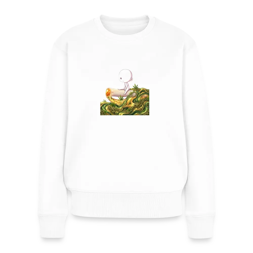 chillin on a Joint Frauen Bio Sweatshirt - Weiß