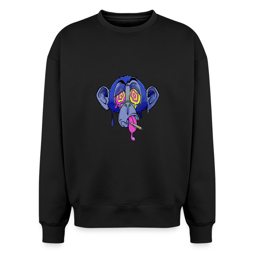 Monkey Oversized Heavyweight Unisex Sweatshirt - Schwarz