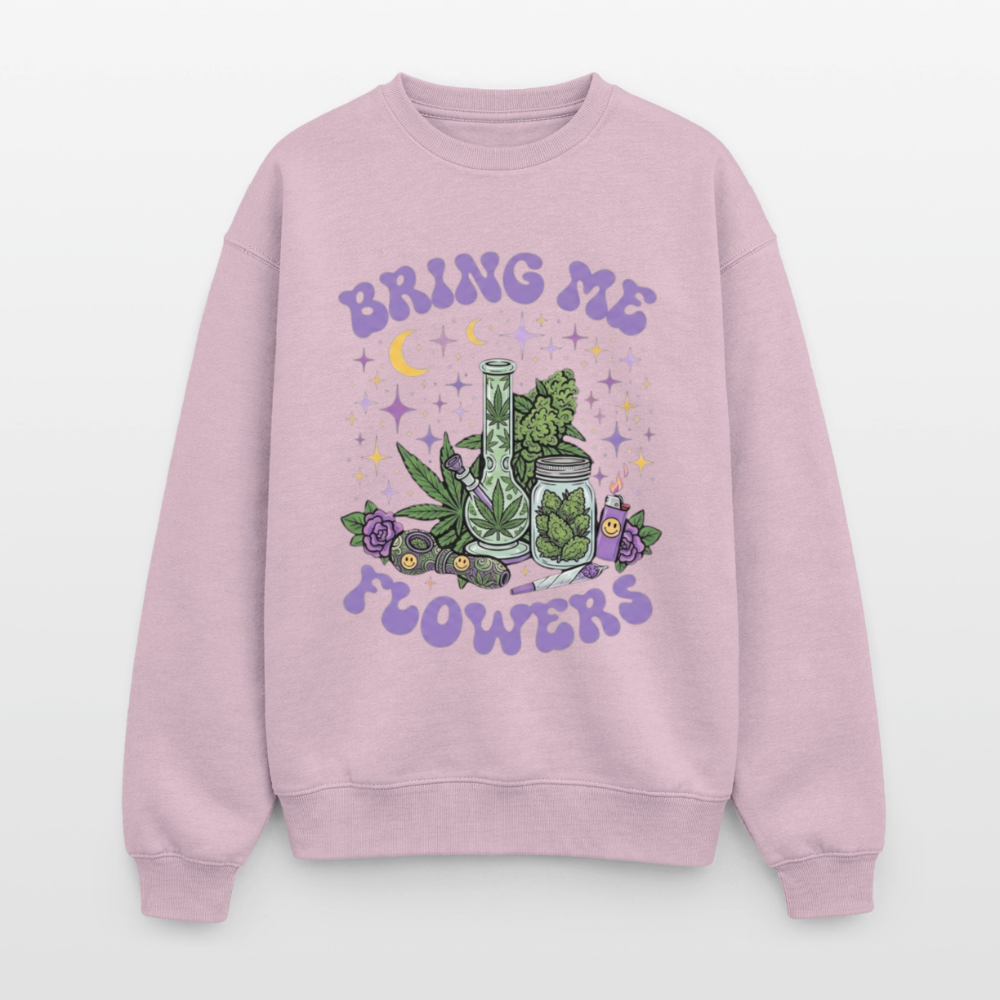 Bring Me Flowers Girl Oversized Unisex Sweatshirt - Altrosa