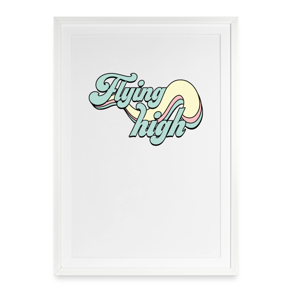 Flying high Gerahmtes Poster (49 × 69 cm) - Weiß