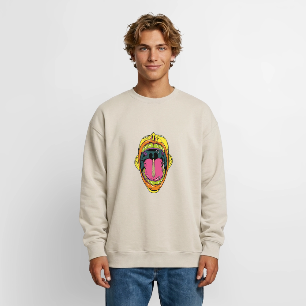 Oversized Heavyweight Unisex Sweatshirt - Beige