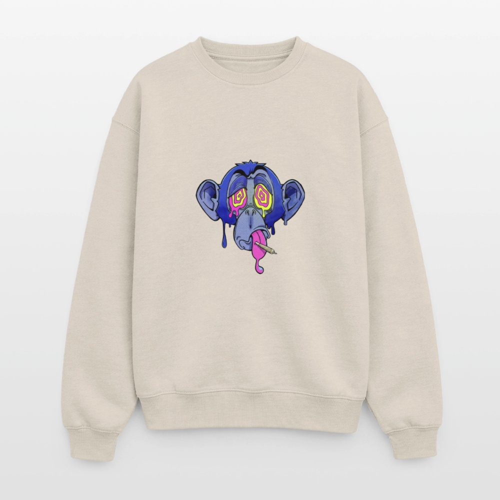 Monkey Oversized Heavyweight Unisex Sweatshirt - Beige