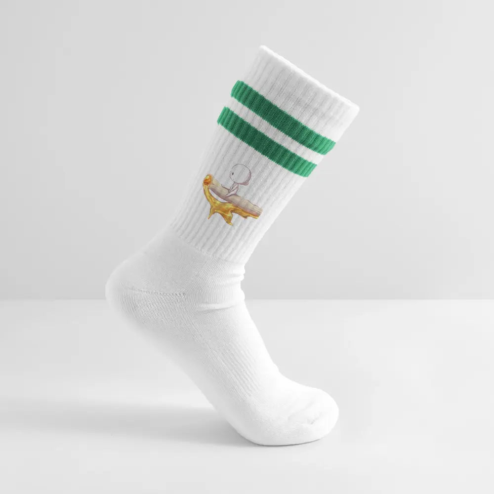 Chillin on a Joint Premium Kiffer Socken - Weiß/Grün