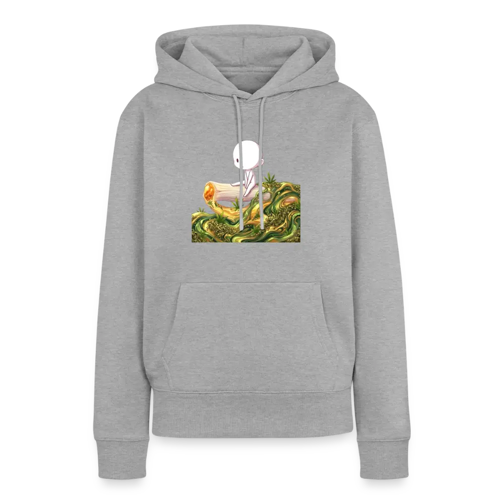 Chillin on a Joint Frauen Bio Hoodie - Grau meliert