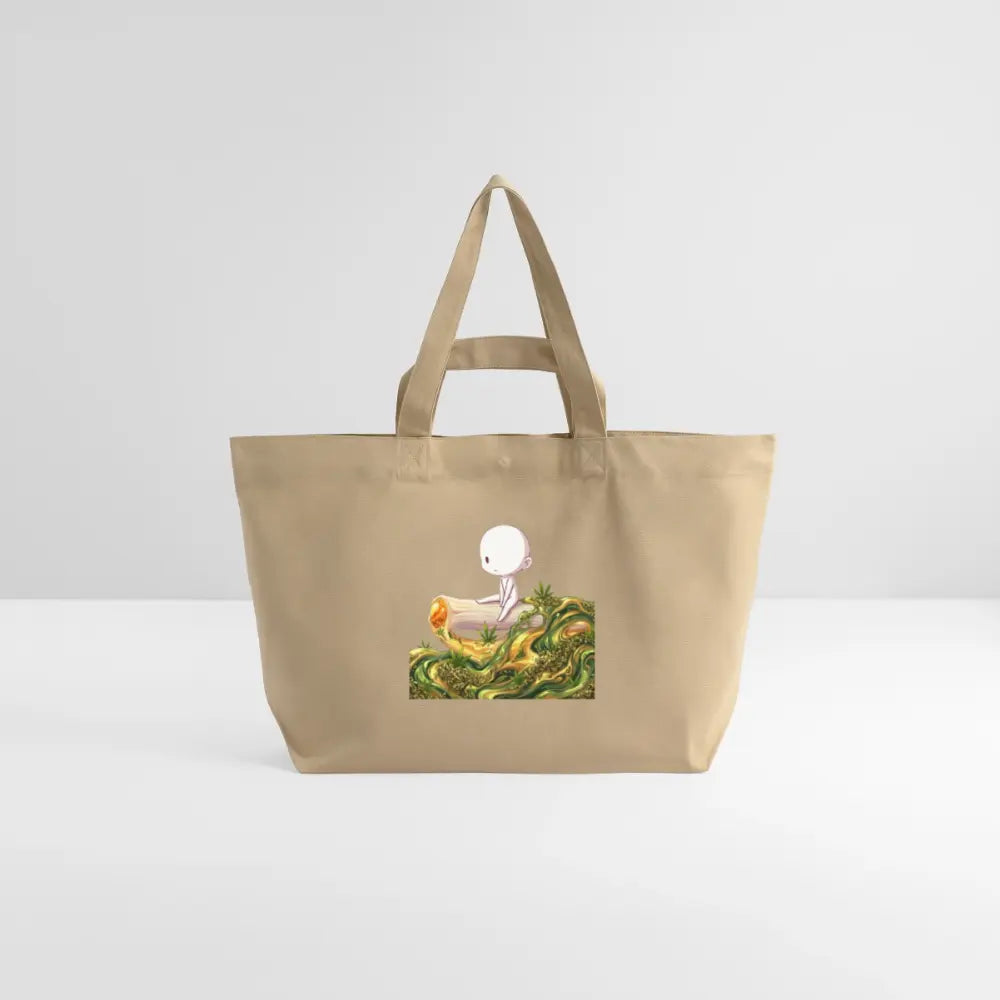Chillin on a Joint Recycelte Shopping Bag - Karamell 