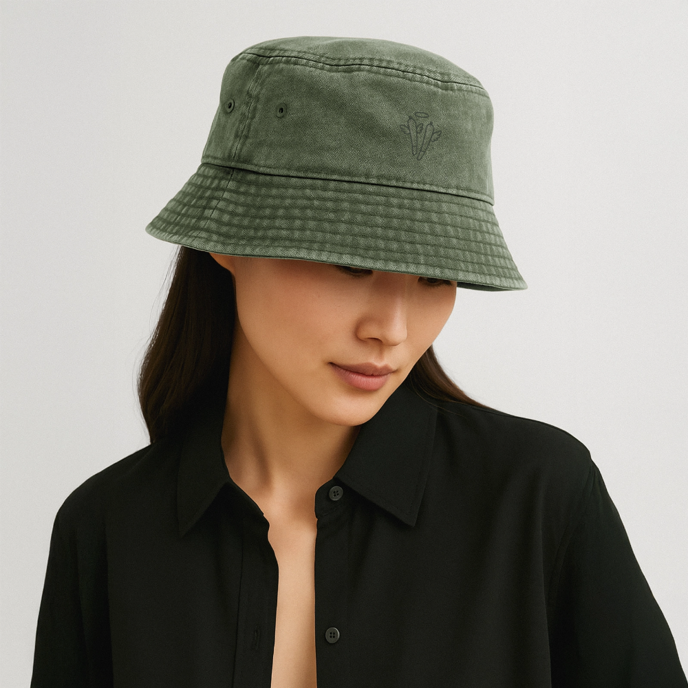 Joints Vintage Bucket Hat - Olivgrün vintage