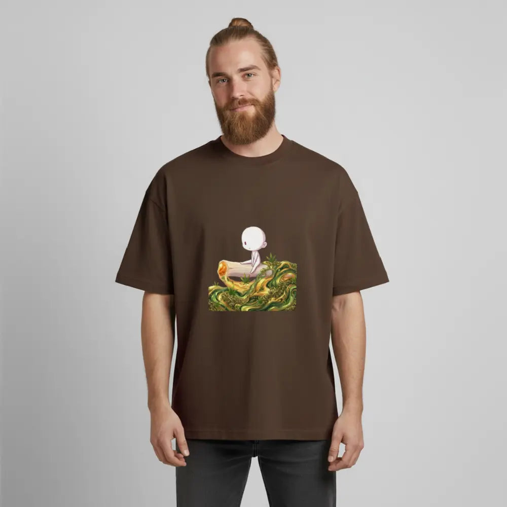 Chillin on a Joint Heavyweight BioT-Shirt - Dunkelbraun