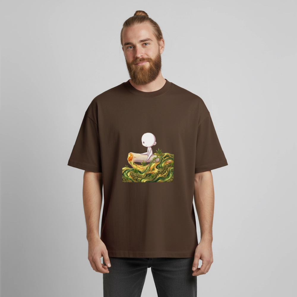 Chillin on a Joint Heavyweight BioT-Shirt - Dunkelbraun