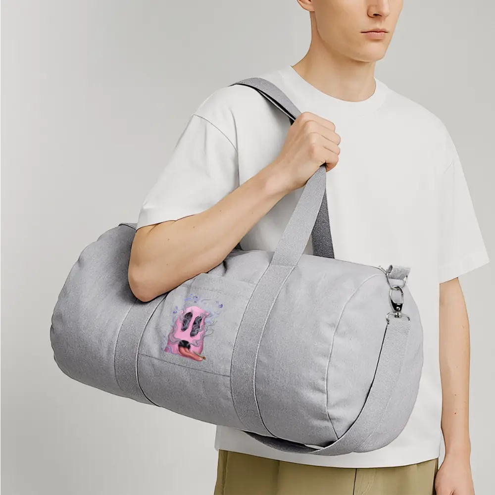 Ghostface recycelte Canvas Duffle Bag - Grau meliert