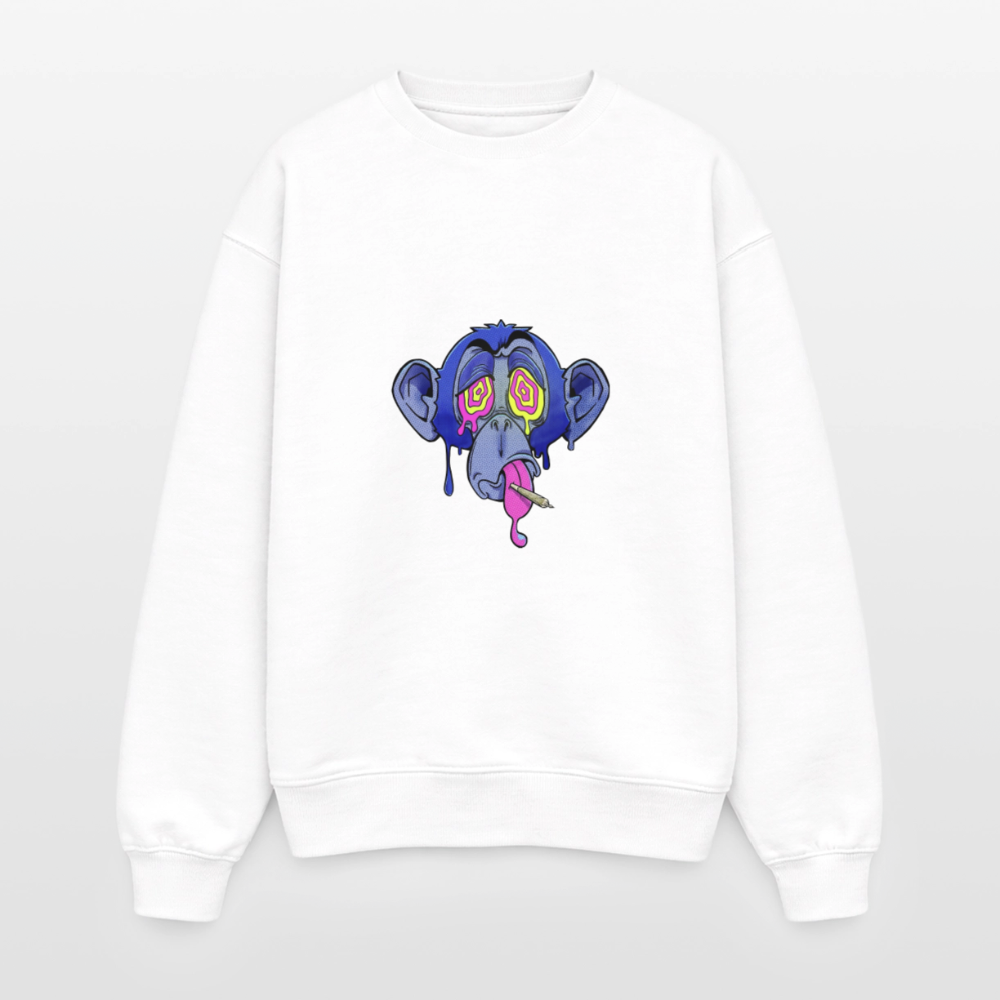 Monkey Oversized Heavyweight Unisex Sweatshirt - Weiß