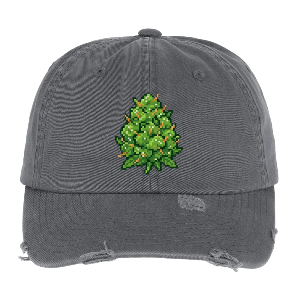 Pixel Knolle Destroyed Cap - Dunkelgrau